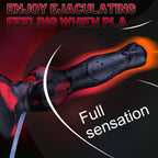 Silicone Ejaculating Fantasy Dildo with 2 Knots for  Anal Use