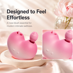 APP Heart Suction Vibrator in soft pink color on a display for modern intimate wellness.