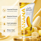 Banana Water-Based Edible Lubricant key benefits - Imported botanical formula, easy to clean, long-lasting and gentle for intimate use
