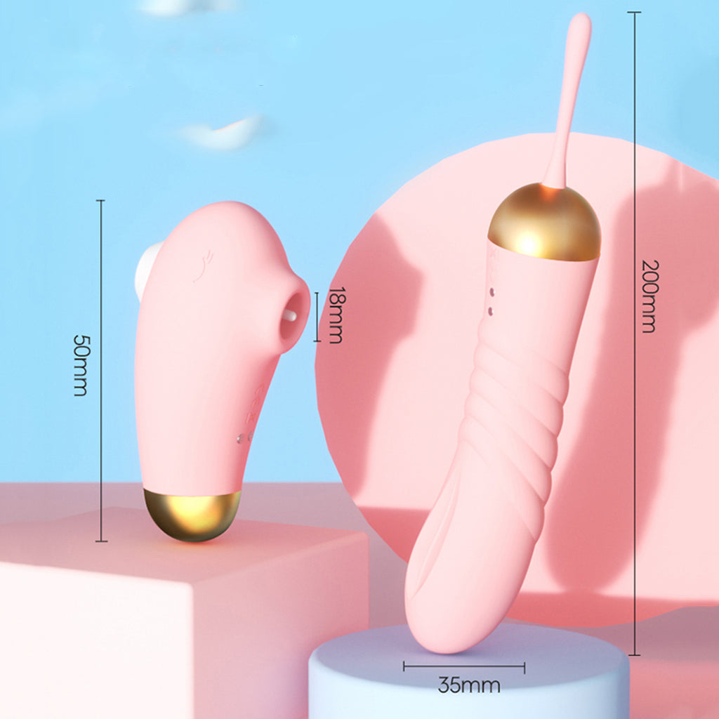 G-Spot Suction Vibrator Set with App-Controlled Bullet Vibrator