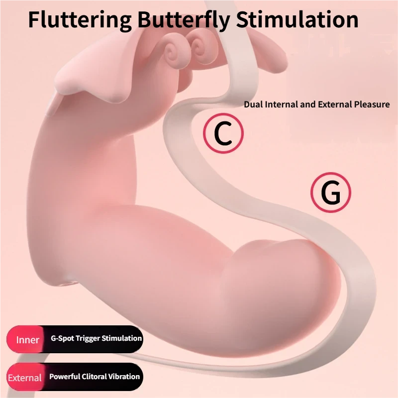 Butterfly Wearable Remote Internal Egg Vibrator with G-Spot and clitoral stimulation features.