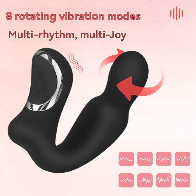 Male prostate massager featuring 8 rotating vibration modes for diverse stimulation and pleasure.