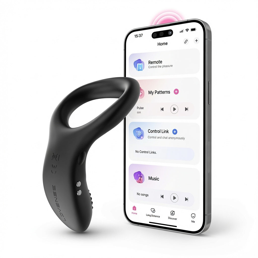 App Vibrating Penis Ring, Prostate Massager with  Music Sync