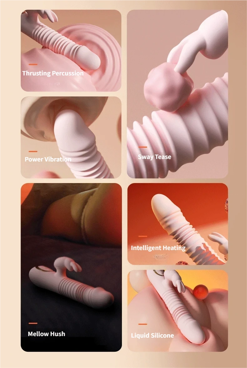 Extendable Warm G-spot Rabbit Vibrator- Dual Motors
