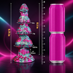 XL Silicone Fantasy Knot 8.5 inch Dildo with 3 Knots  for Anal Use