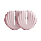 Pink Shell Nipple Clamps twin set on white background