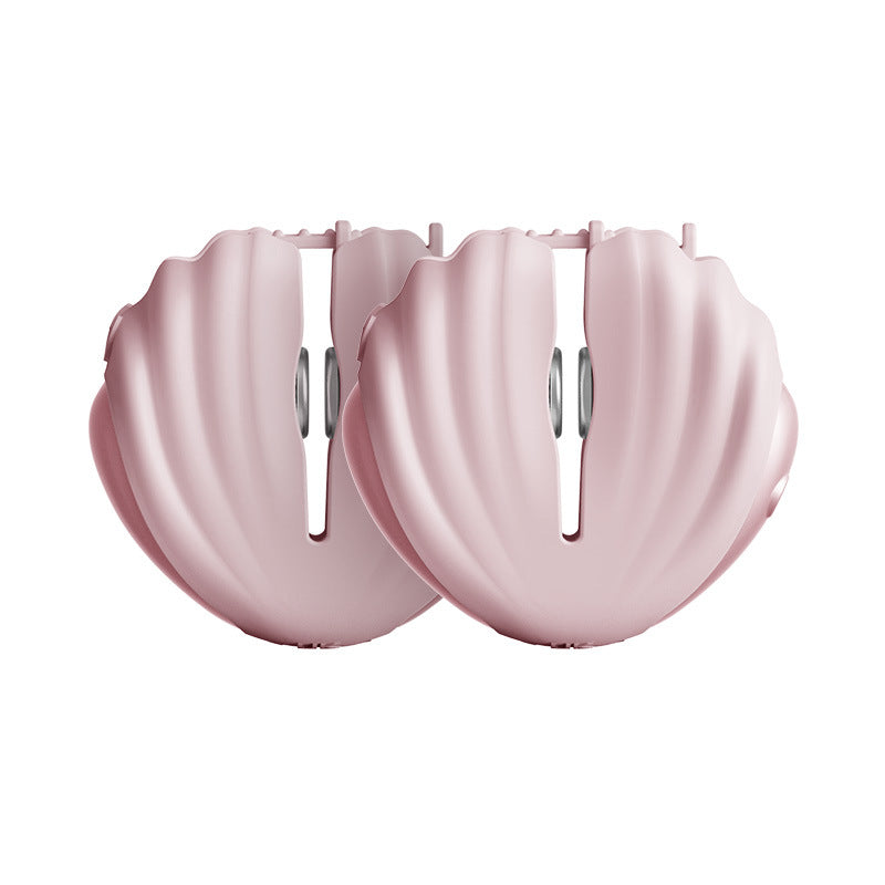 Pink Shell Nipple Clamps twin set on white background