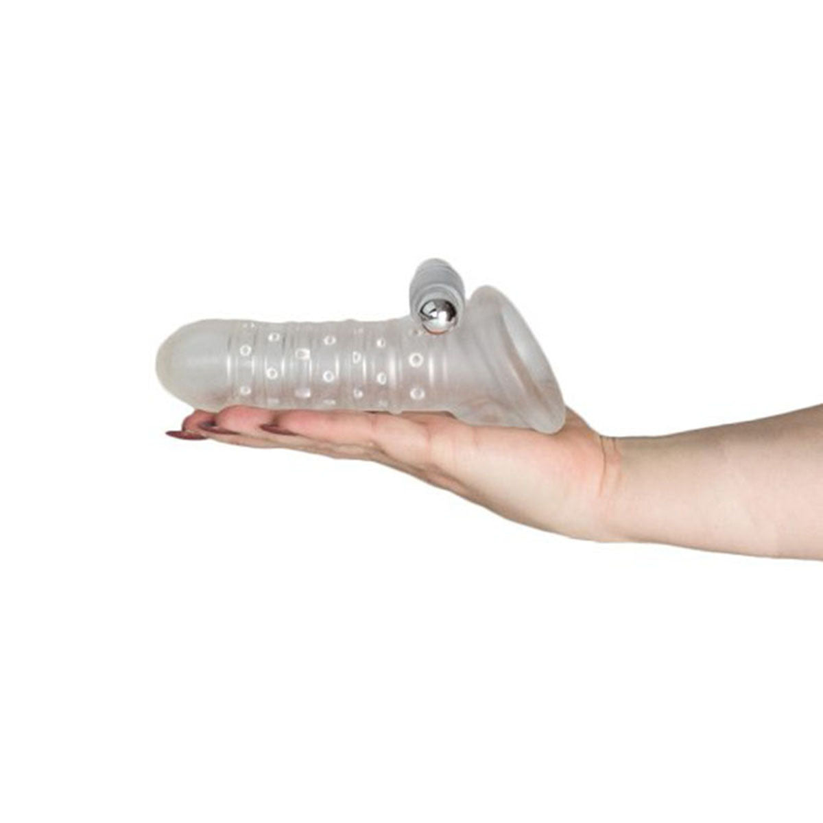 Penis Sleeve Extender displayed from multiple angles to showcase its realistic texture and anatomical detailing. The white version clearly reveals the subtle veining and skin-like finish that makes this extender feel authentic.