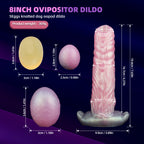 8 Inch 5 Eggs Ovipositor Knotted Dildo - Alien Fantasy