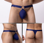Men’s Low-Rise Mesh Thong-black- Product Showcase on Model