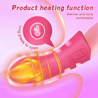 Image showing the heating function of the 10 Vibration Modes Heated Finger dildo, highlighting comfort and usability.
