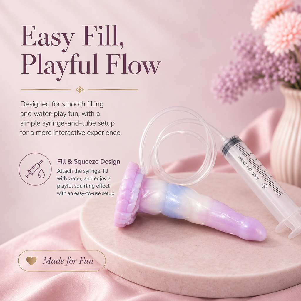 Squirting Realistic Dildo with Air Pump - Silicone Ejaculating Toy