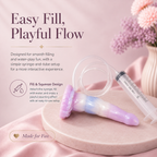 Squirting Realistic Dildo with Air Pump - Silicone Ejaculating Toy