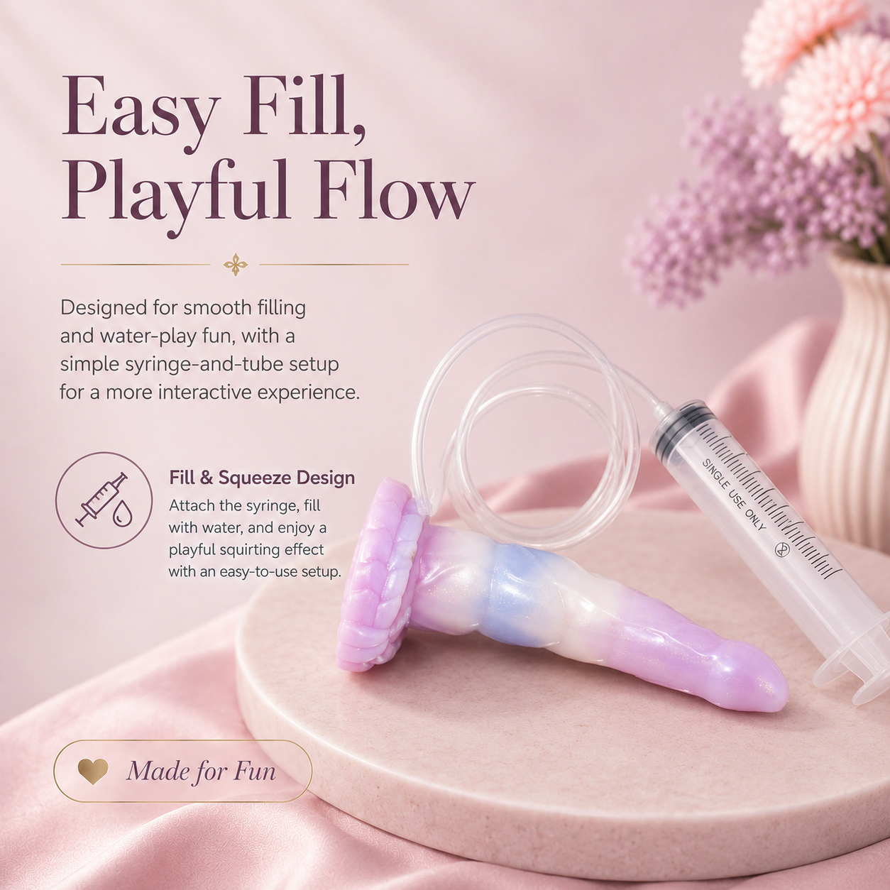 Squirting Realistic Dildo with Air Pump - Silicone Ejaculating Toy