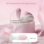 Pink Bunny 180 Rotating Tail Sucking Vibrator showcasing 180° rotating tail for multi-angle vibrations, suitable for external use.