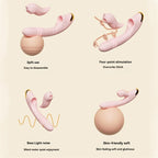 Rabbit-shaped detachable vibrator APP control, retractable beads leg straps