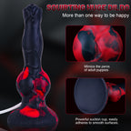 Silicone Ejaculating Fantasy Dildo with 2 Knots for  Anal Use