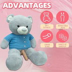 Plush Teddy Bear Pillow Thrusting Dildo features adorable design, soft cuteness, retractable penis, curved glans, and variety of gameplay.