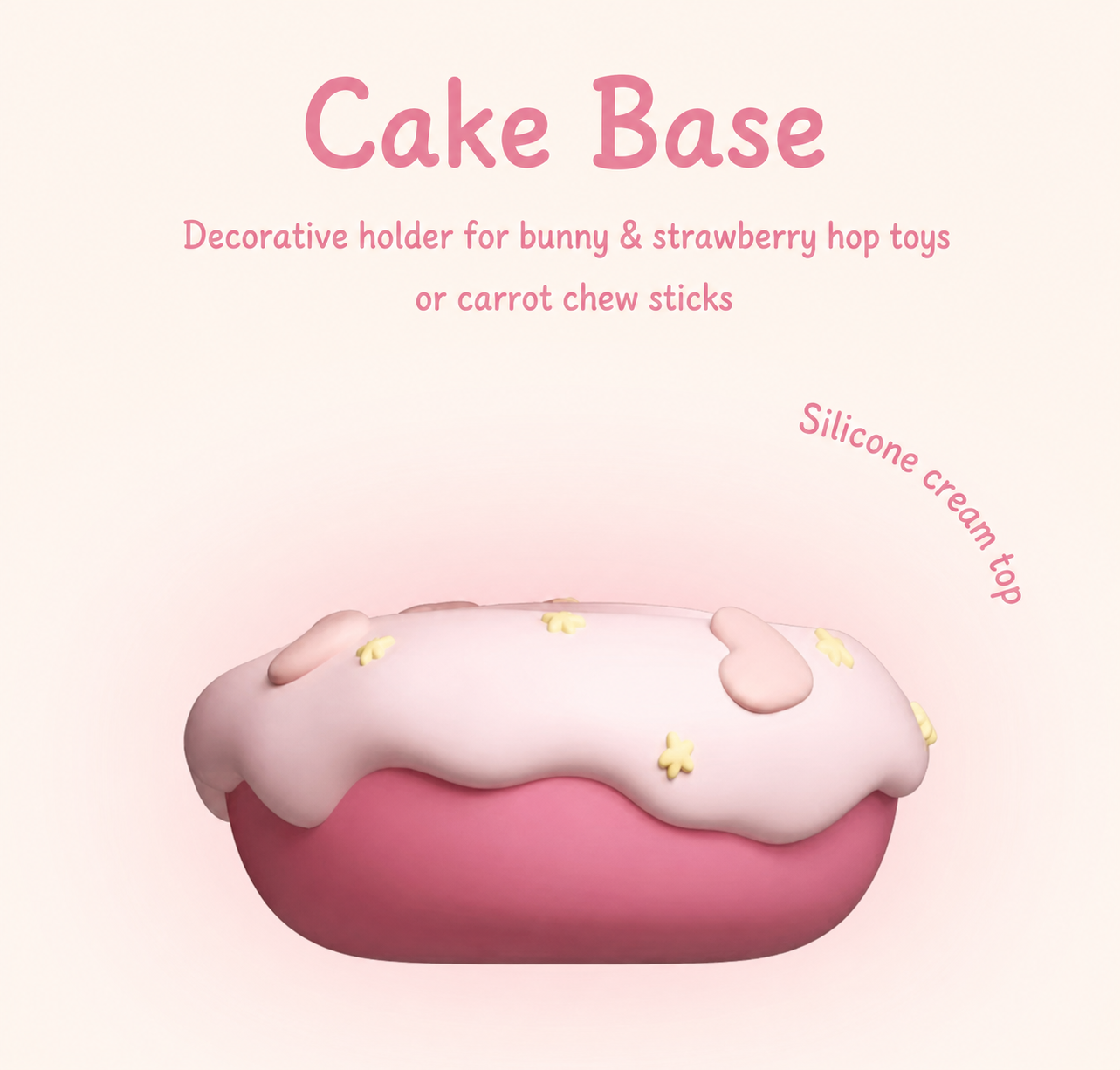 cake base holder for kawaii bunny vibrator and attachments