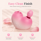 APP Heart Suction Vibrator showcasing its easy-clean finish and water-resistant design for simple after-use care.