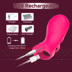 10 Vibration Modes Heated Finger dildo USB rechargeable 