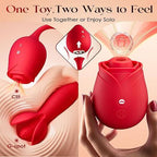 Rose Toy App Couple Vibrator - 2-in-1 design for clitoral and G-spot 