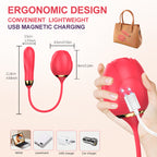 G-spot vibrator rose-shaped : Stimulates the G-spot and clitoris with suction