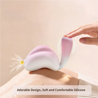 Pink Bunny 180° Rotating Tail Sucking Vibrator with soft silicone design, showcasing its adorable and flexible features.