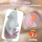 Plush Bear Pillow Automatic Thrusting Dildo with heating feature and realistic warmth for enhanced pleasure.