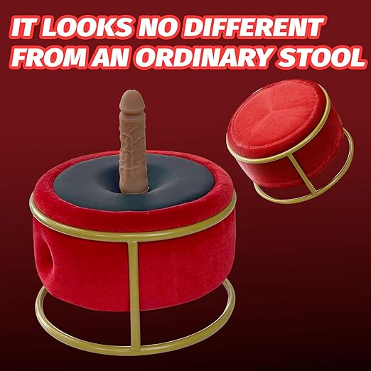 Adjustable Speed Sex Riding furniture Dildo Chair that resembles an ordinary stool for discreet anal stimulation.
