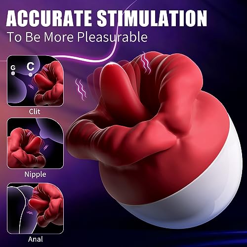  Red Lips Vibrator Versatile Use: Perfect for licking and stimulating the clitoris, G-spot, anus, and nipples.