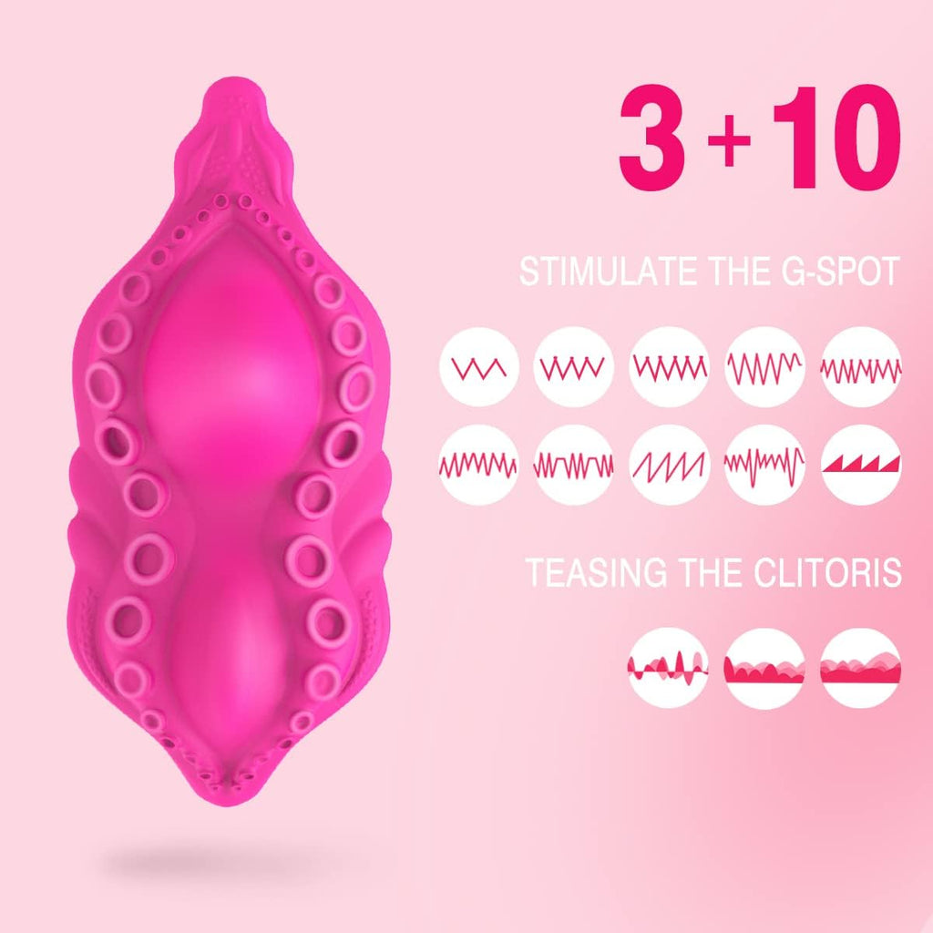 Octopus Wearable Clitoral Panty Vibrator with App & Remote