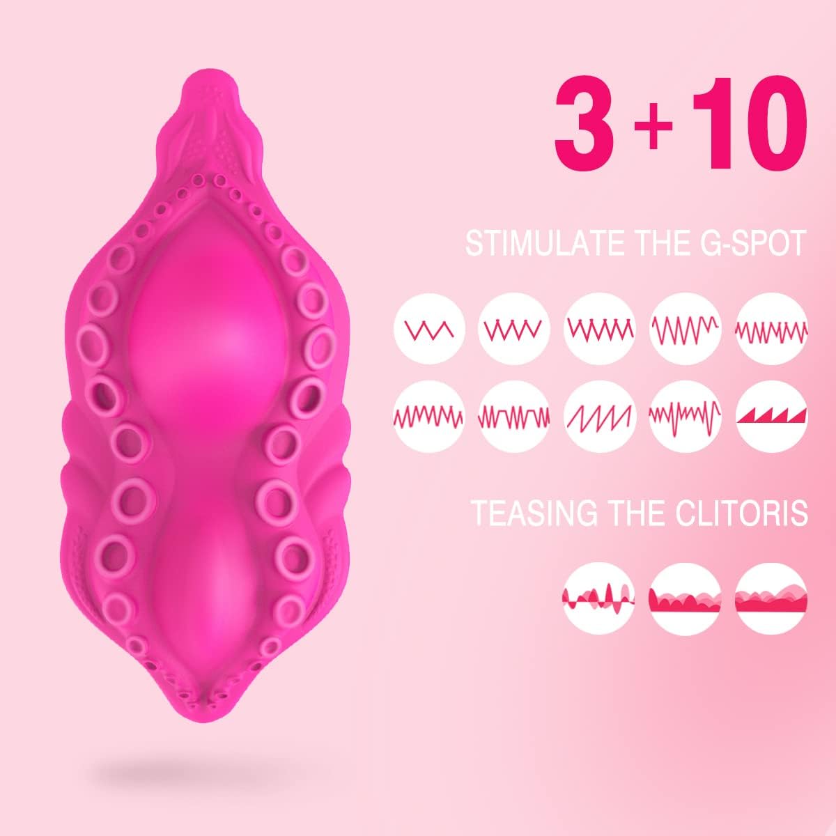 Octopus Wearable Clitoral Panty Vibrator with App & Remote