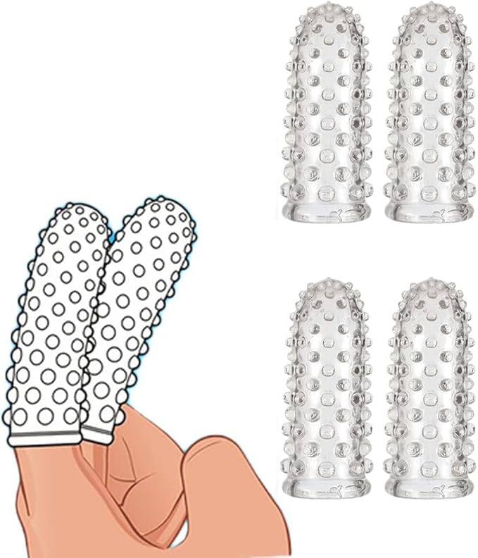 Textured Finger Sleeves for G-Spot Massage for Couples 2pcs