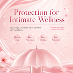 Protection for Intimate Wellness with alcohol-free, non-corrosive, non-irritating, and non-flammable qualities.