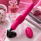 2.36" Deep Throat Sex Machine 3speeds,10modes,remote,dualsilicone,heat