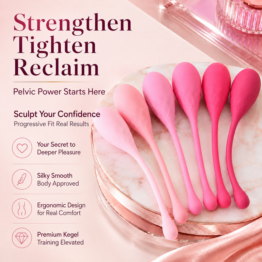 6-Stage Progressive Kegel Balls for Women, designed for pelvic floor training and confidence building.