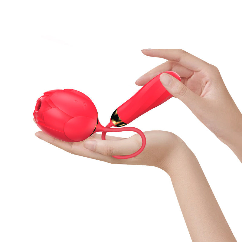G-spot vibrator rose-shaped : Stimulates the G-spot and clitoris with suction