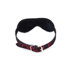 Red Lace Sexy Blindfold for Intimate Couples Foreplay with adjustable strap and soft lining.