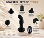 360° Rotating Prostate Massager with Rolling Beads, Remote Control