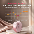 Pink Shell Nipple Clamps with whisper-quiet performance chart