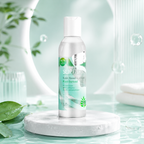 Wet Stuff Slippery Water-Based Personal Lubricant bottle in fresh clean setting - Odor-free, plant-derived and gentle intimate care