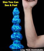 12" XL Silicone Fantasy Knot Dildo with 3 Knots, Thick Design & Strong Suction Cup for Multi-Use AM-003