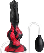 8.3" Silicone Ejaculating Dildo, Dual Knot Suction Cup
