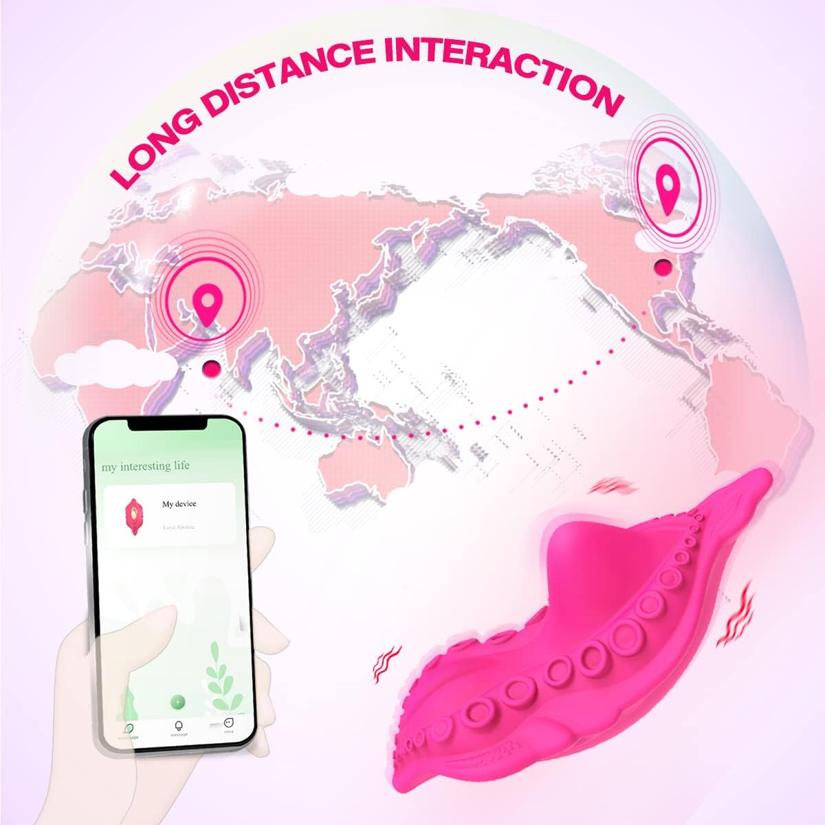 Octopus Wearable Clitoral Panty Vibrator with App & Remote