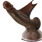7.04" Realistic Girthy Silicone Dildo with Swinging Balls