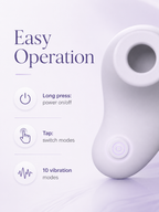 Soft silicone vacuum suction vibrator with smooth curved contact head detail