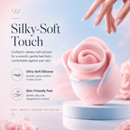 Pink Blue Rose Heated Tongue Clit Vibrator - External Use