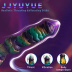 Realistic Big Dragon Monster with Iridescent Purple Teal Dildo showcasing thrusting and vibrating features.