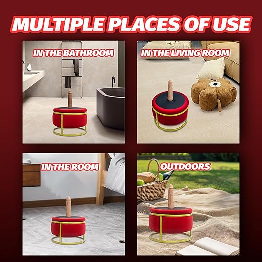 Adjustable Speed Sex Riding furniture in multiple places: bathroom, living room, bedroom, and outdoors.